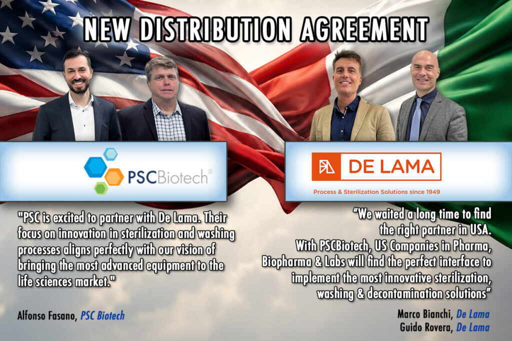 PSC Biotech Corporation and De Lama Announce New Partnership for Distribution of Advanced Sterilization, Washing and Decontamination Solutions in the USA, Canada, Singapore and Australia