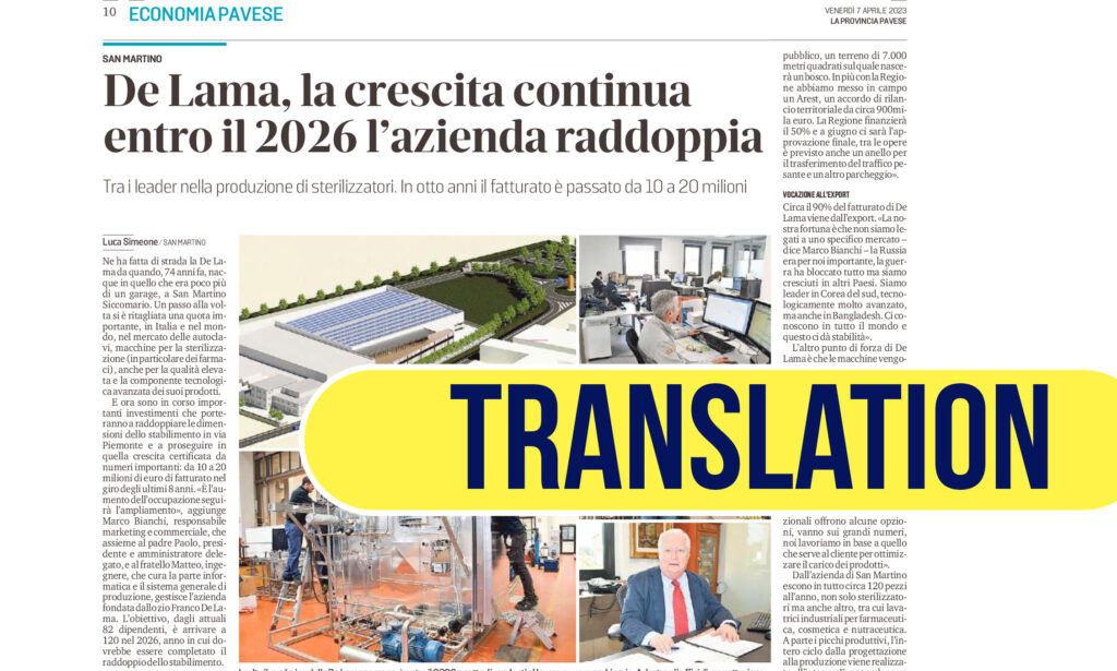 De Lama, el crecimiento continúa para 2026 la empresa se duplicará