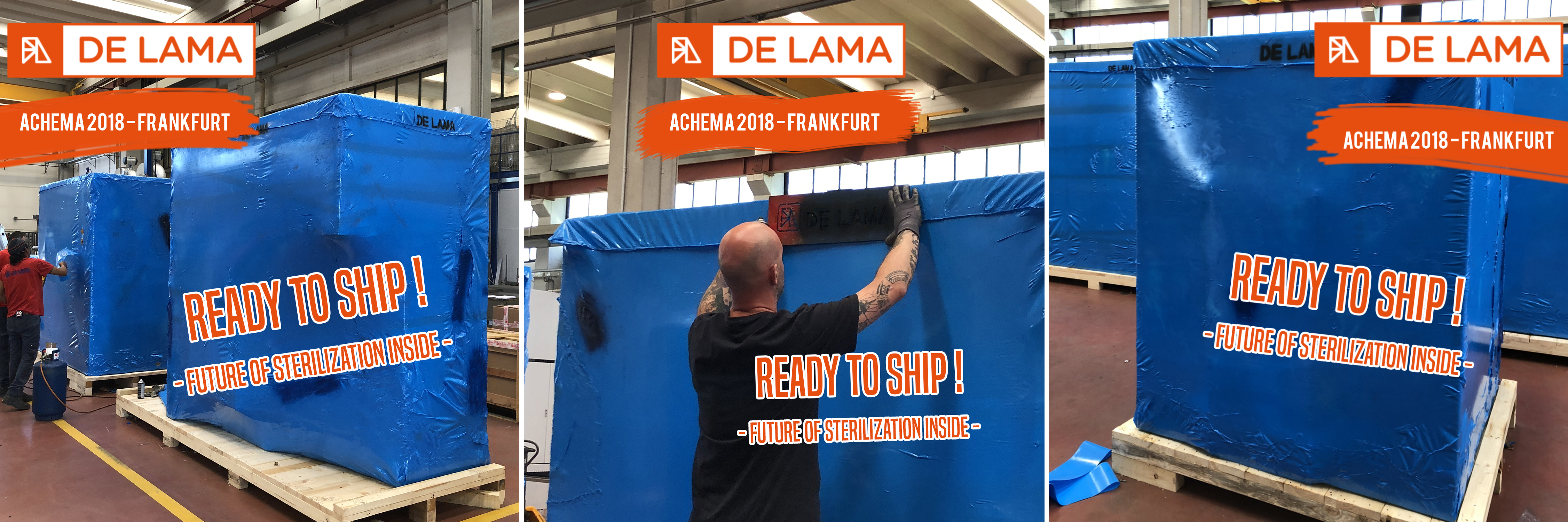 Achema 2018. Prêt à expédier! Rendez-nous visite au Hall 6.1 Stand A14 pour découvrir les grandes innovations que nous sommes prêts à vous offrir.