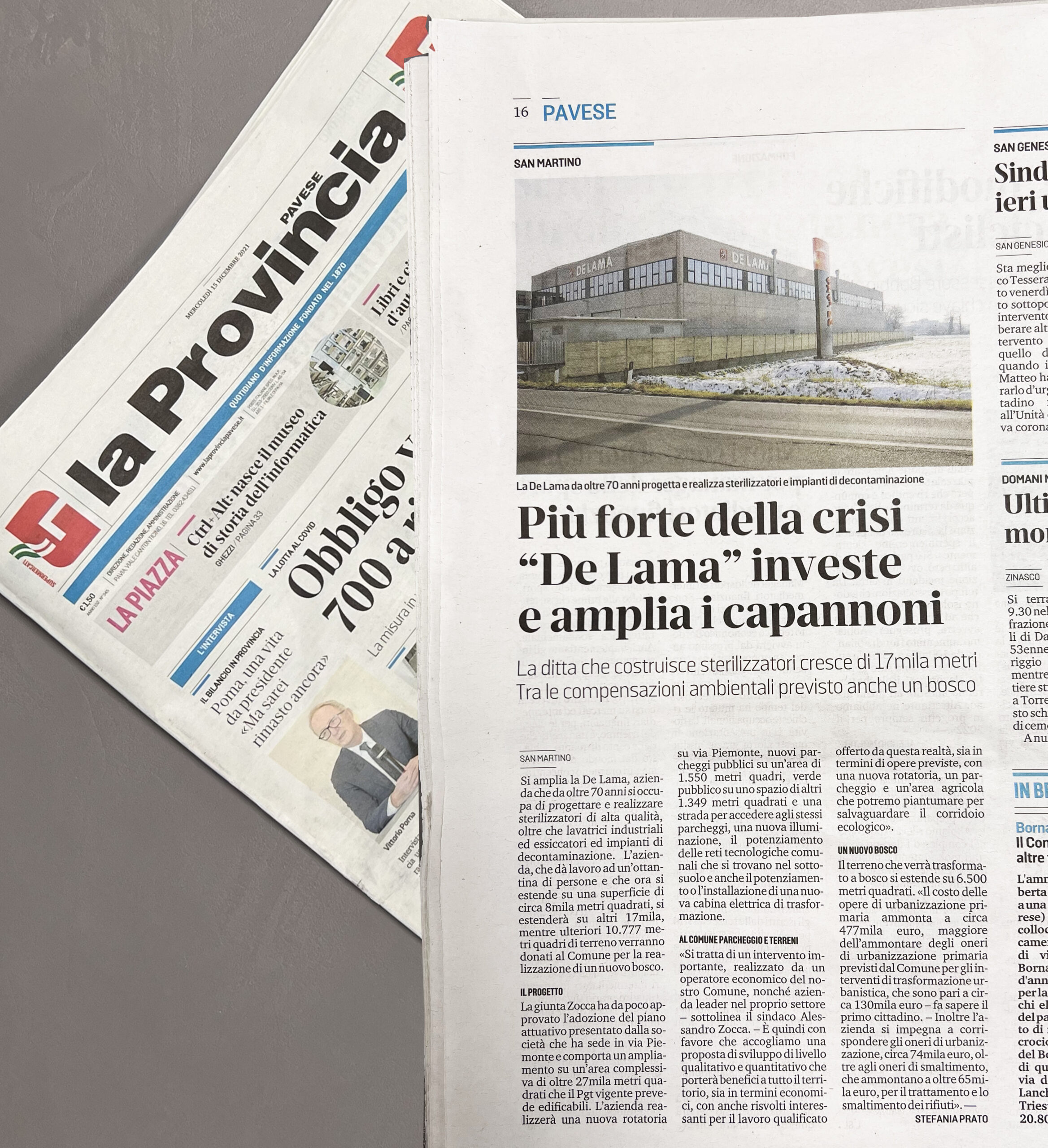Plus fort que la crise. De Lama investit et agrandit les entrepôts