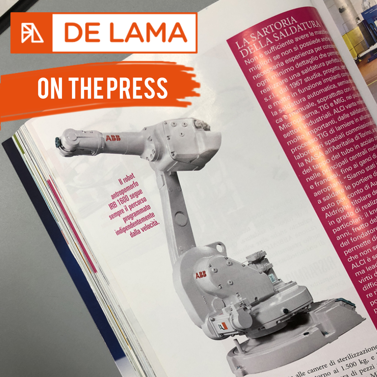 SOLDADO AL ÉXITO’. NUEVAS PLANTAS CON ROBOTS ANTROPOMORFICOS ABB DA DE LAMA