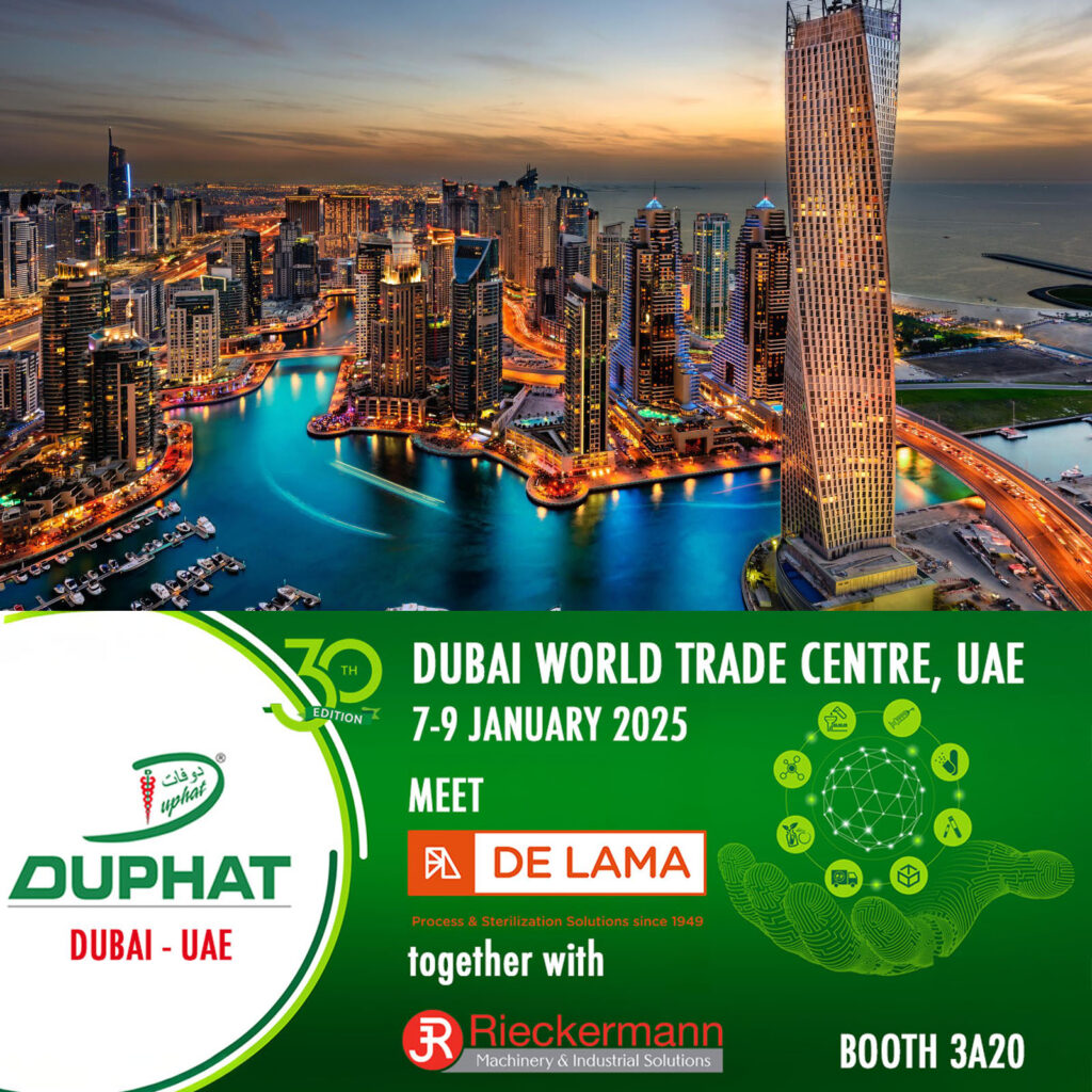De Lama will exhibit in Duphat Pharma in Dubai from 7th to 9th January 2025